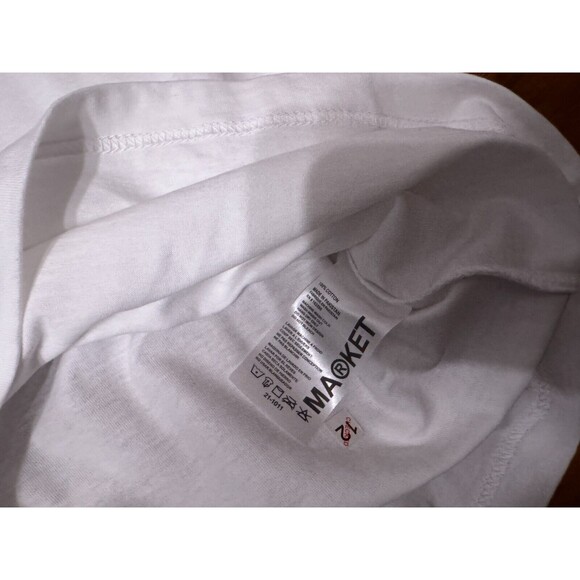 Chinatown MARKET Studios - Box Logo Graphic Print Tee Shirt - White Blue - Small - Picture 4 of 6